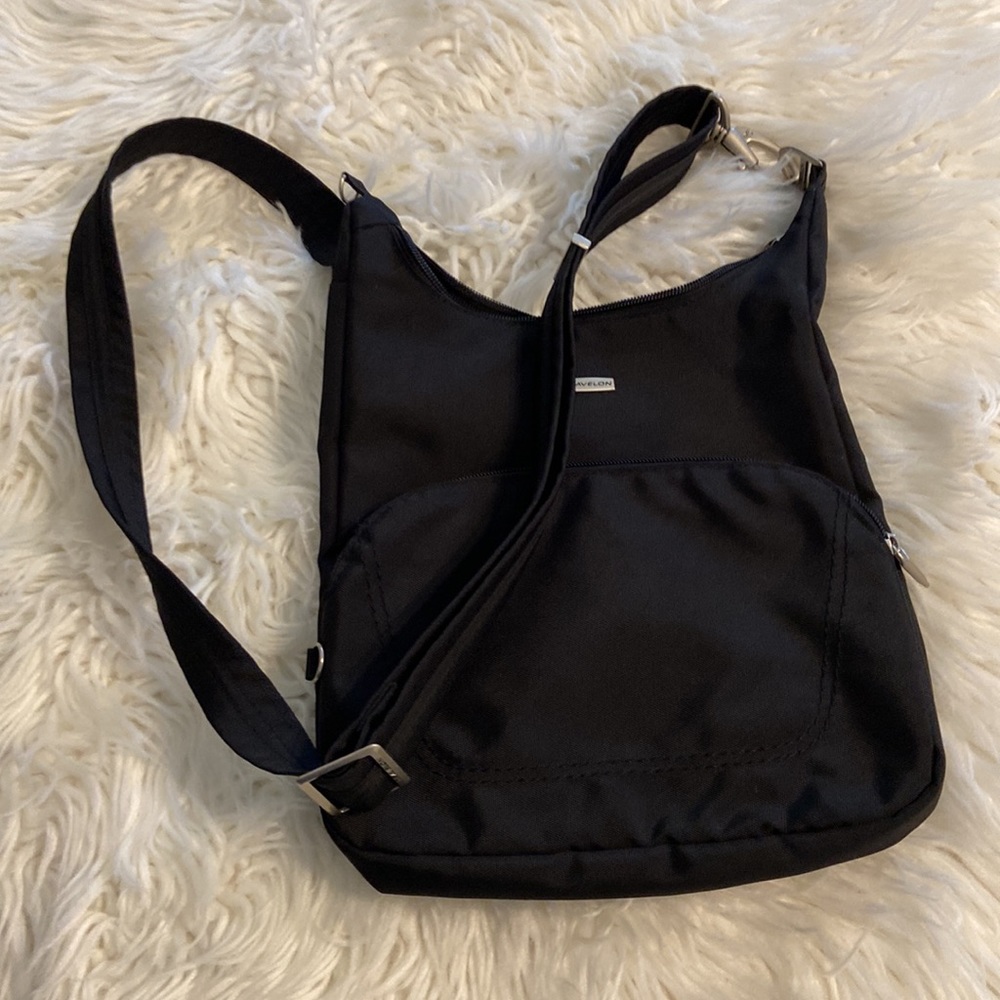 Travelon Nylon Crossbody Bag excellent condition black color - Picture 15 of 16